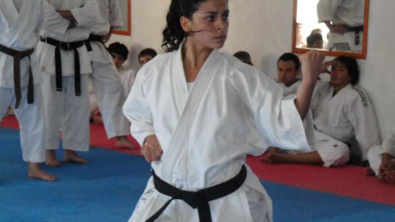 Carolina Santaya se entrenó con la Selección Nacional de Karate