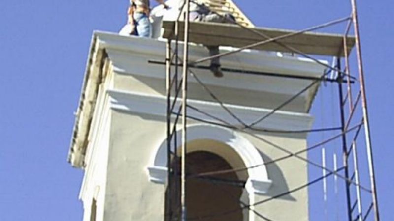 Trabajan en la restauración del Santuario de San Roque