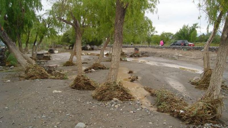 El murallón de la costanera impidió que el agua avance