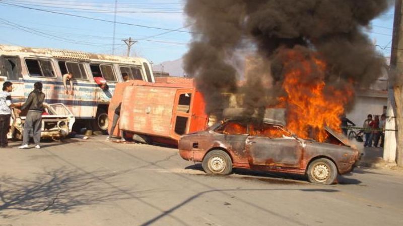 Espectacular simulacro realizado por los bomberos