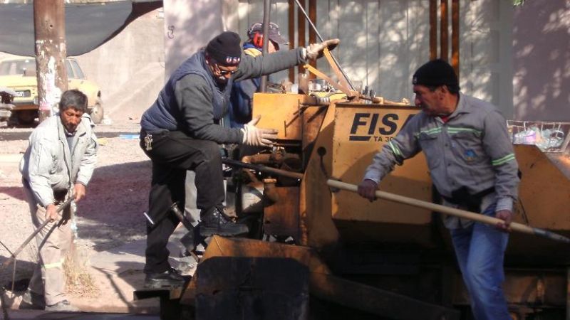 Obra de pavimentación de la avenida Virgen del Valle