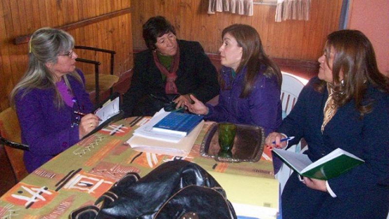 Equipo de trabajo de adultos mayores visita a los abuelos 