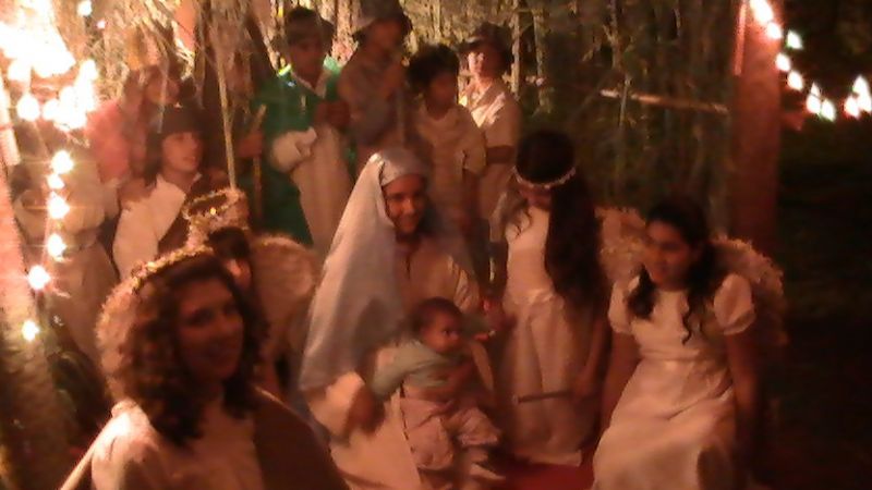 Se realizó pesebre viviente