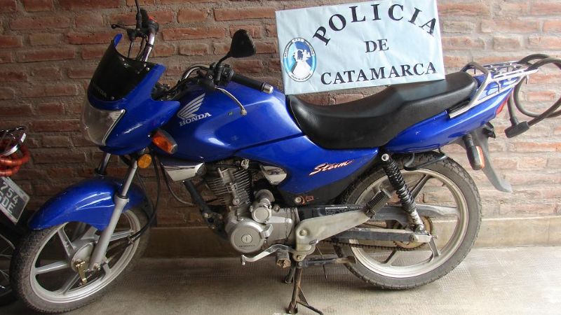 La policía recuperó una motocicleta robada