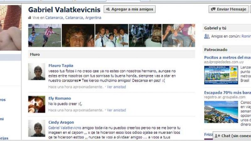 Profundo pesar en la red social por el asesinato del joven futbolista