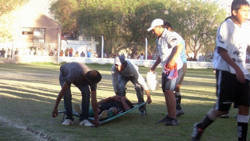 Tras un pelotazo, árbitro quedó nocaut 