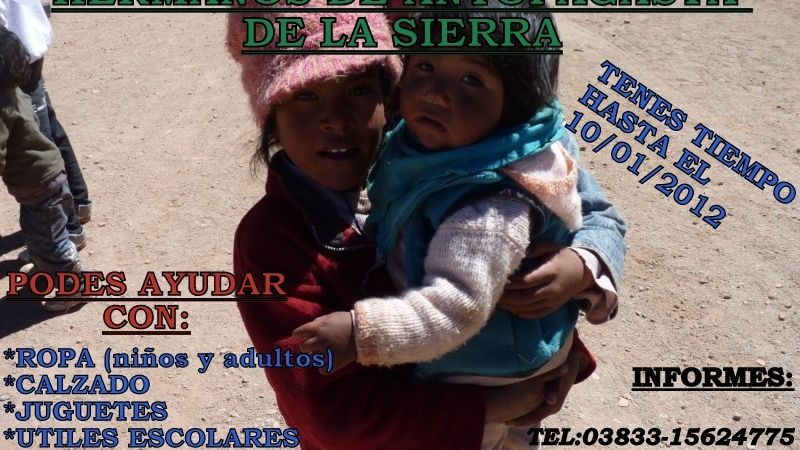  Colaboración para nuestros hermanos de Antofagasta de la Sierra
