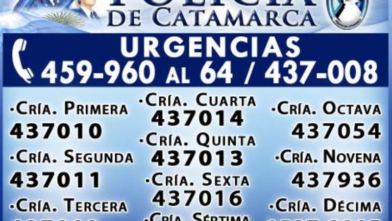 La Policía entrega autoadhesivos con números telefónicos