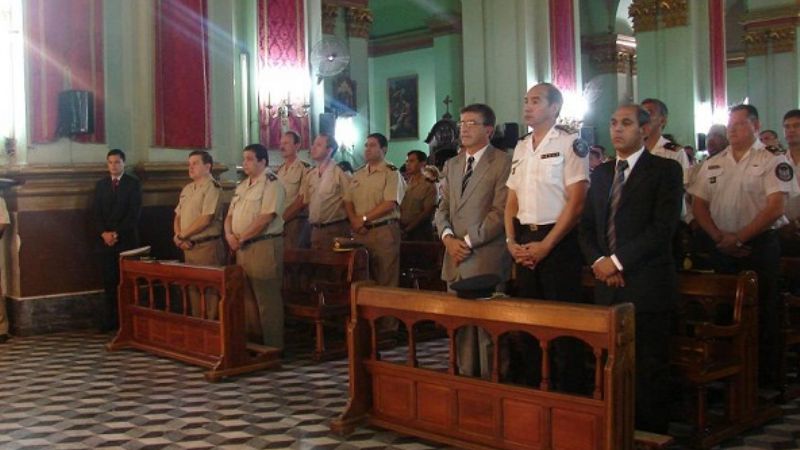 Fuerzas de Seguridad tributaron su homenaje a la Virgen del Valle