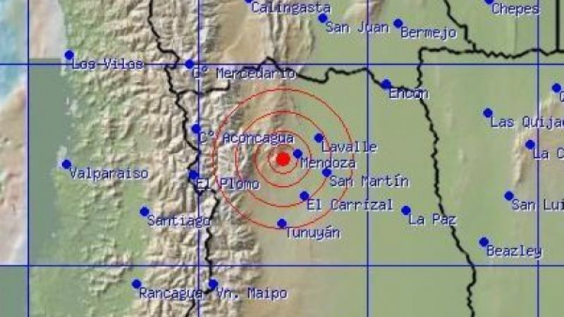 Se produjo un sismo cerca de la capital mendocina