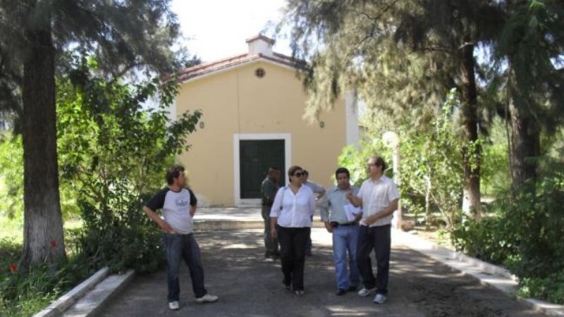 Natalia Soria visitó algunos templos chacareros