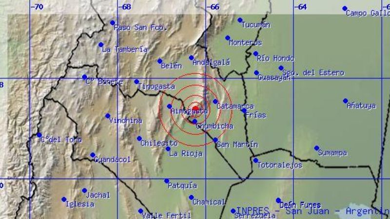 Temblor sacudió la madrugada catamarqueña