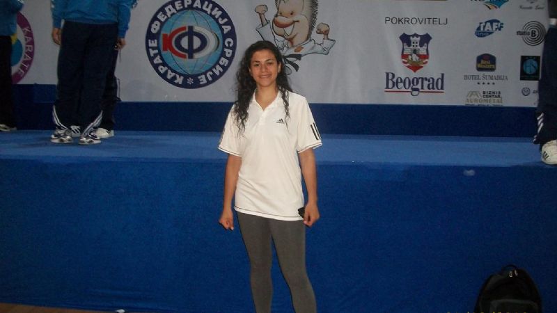 Carolina Santaya en el Campeonato Panamericano de Karate Do 
