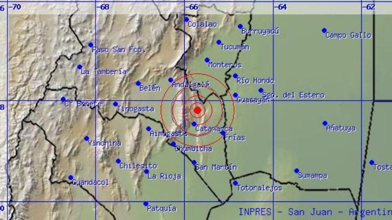 Sismo en la mañana catamarqueña