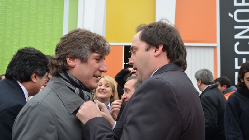 Mera junto a Boudou en la Tecnópolis