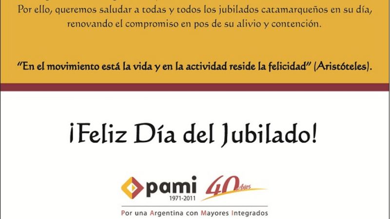 PAMI saluda a todos los jubilados