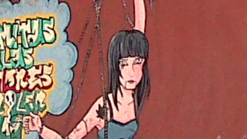 Murales alusivos a las drogas en el Parque de los Niños