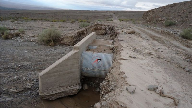 La creciente destruyó parte del camino a Las Termas de Fiambalá