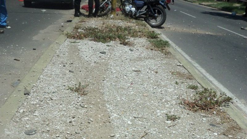 Murió motociclista en un accidente en la curva de la Chacarita