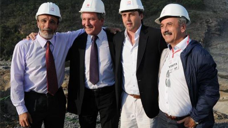 El Vice Gobernador Dalmacio Mera en Tele Conferencia con la Presidente en la Represa “El Bolsón”