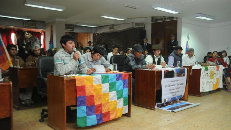 Representantes de los pueblos originarios participaron de sesión en el Senado