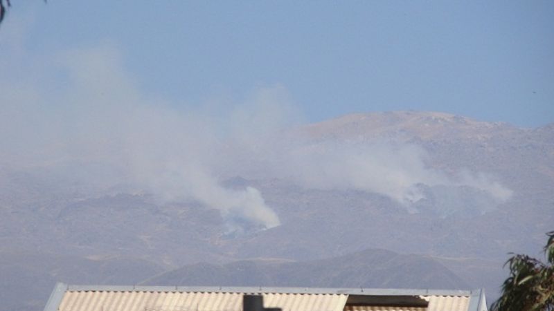 Incendio forestal en el cerro Ambato