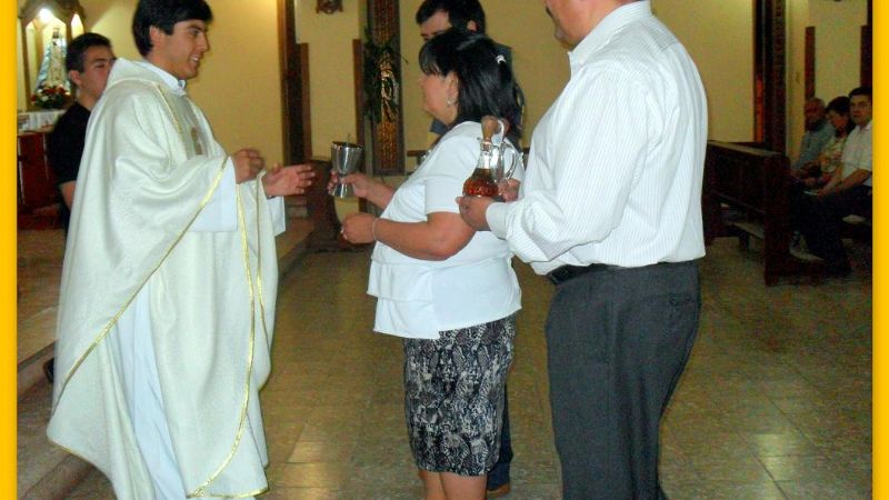 El Pbro. Lucas Segura celebró su primera misa en Santa Rosa de Lima