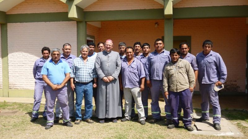 Urbanc visitó el campamento de Vialidad Nacional en Bañado de Ovanta