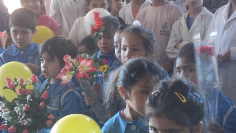 Fervoroso recibimiento a la Virgen del Valle en la escuela N° 28