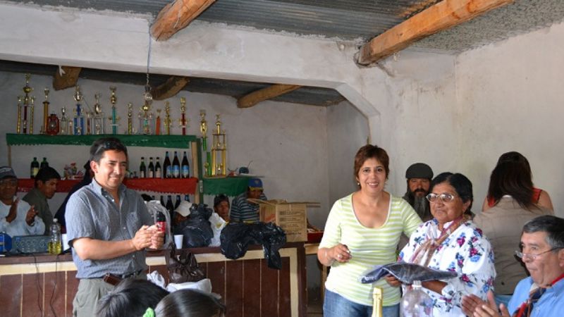 León Mendoza visitó la zona serrana