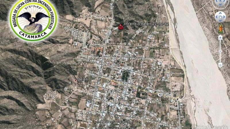 Incendio forestal en Belén