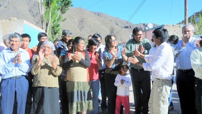 Histórica obra de alumbrado público en Las Papas, Tinogasta