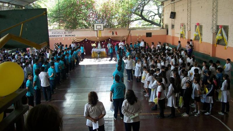 La Virgen visitó la escuela Sarmiento-Moreno