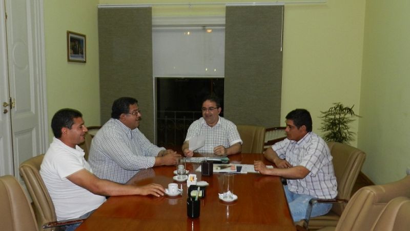 Jalil recibió al secretario del Sindicato de Camioneros