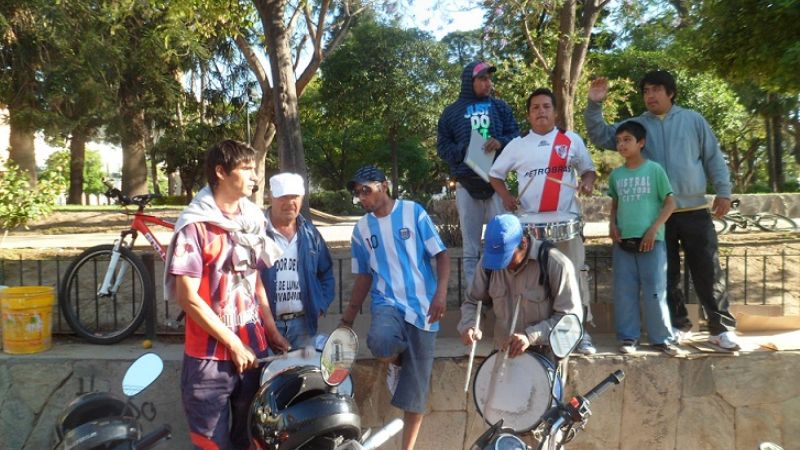 Manifestación de los cuidadores de motos 