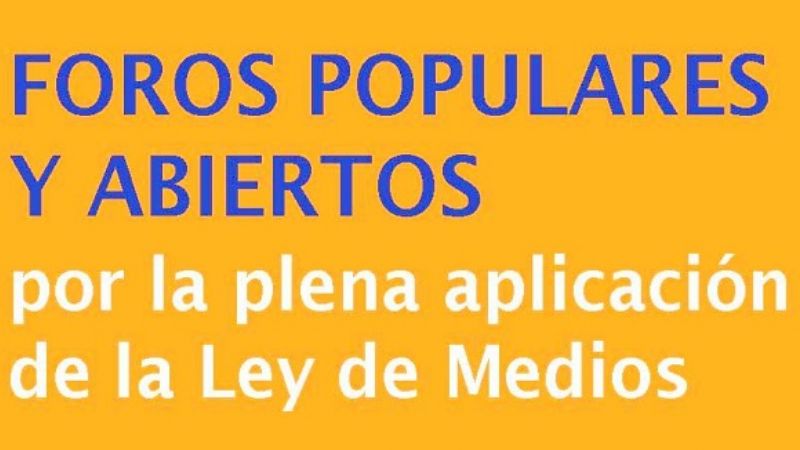Mañana se realiza el foro sobre la “Ley de Medios”