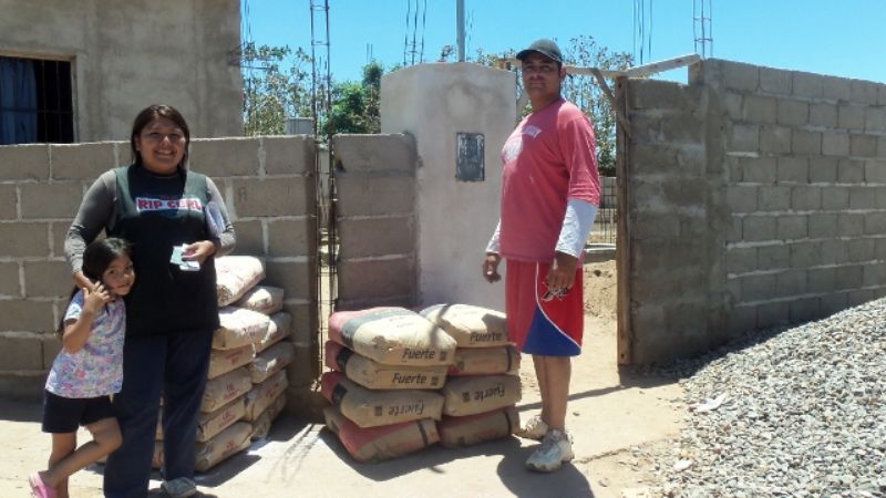 Corpacci benefició a más de 100 familias con materiales de construcción