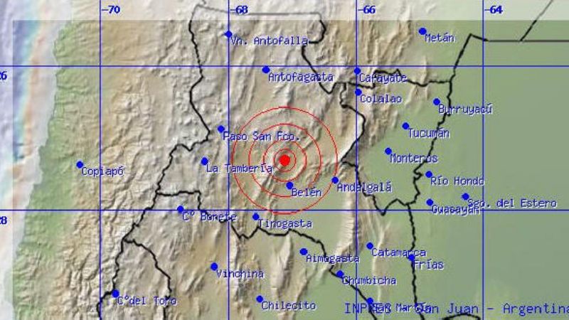 Anoche temblaron Belén y Capayán