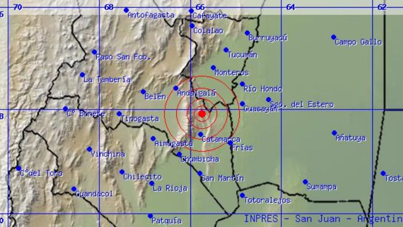 Sismo en Catamarca