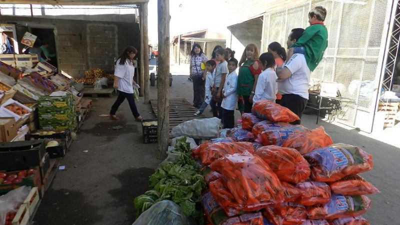 Alumnos de la escuela de Bajo Hondo visitaron el Mercado de Abasto