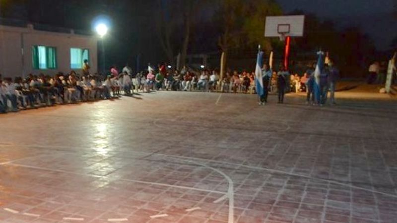 Minera Alumbrera inauguró playón deportivo en escuela de Salado-Tinogasta