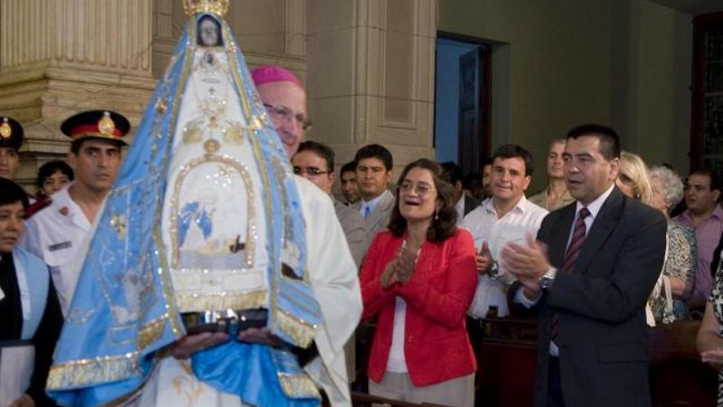 Corpacci participó de la Bajada de la imagen de la Virgen