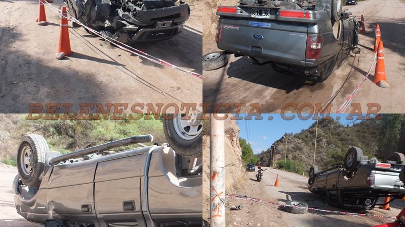 Volcó una camioneta en Belén