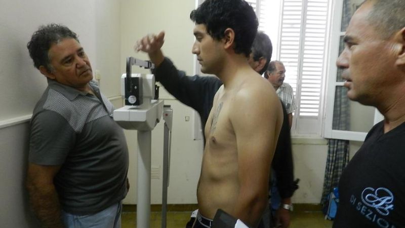 Pesaje de boxeadores amateurs