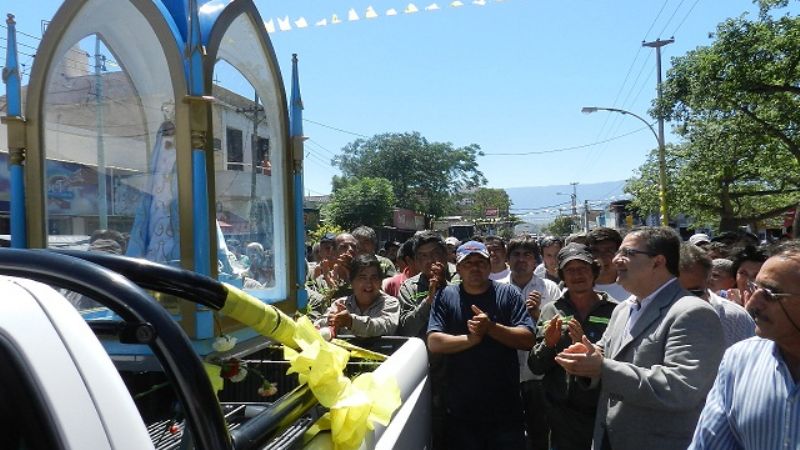 Entronización de la Virgen del Valle en el Palacio Municipal   