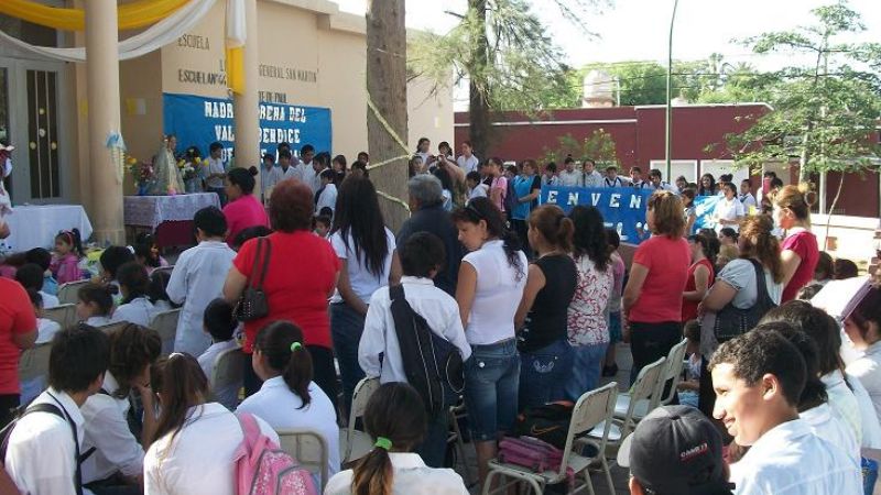 La Virgen del Valle sigue su peregrinaje por las escuelas y las instituciones