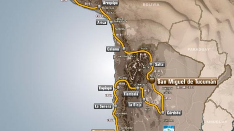 Así será el recorrido del Rally Dakar 2013