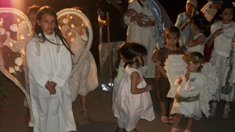 Pesebre viviente en la comunidad Madre Maravillas
