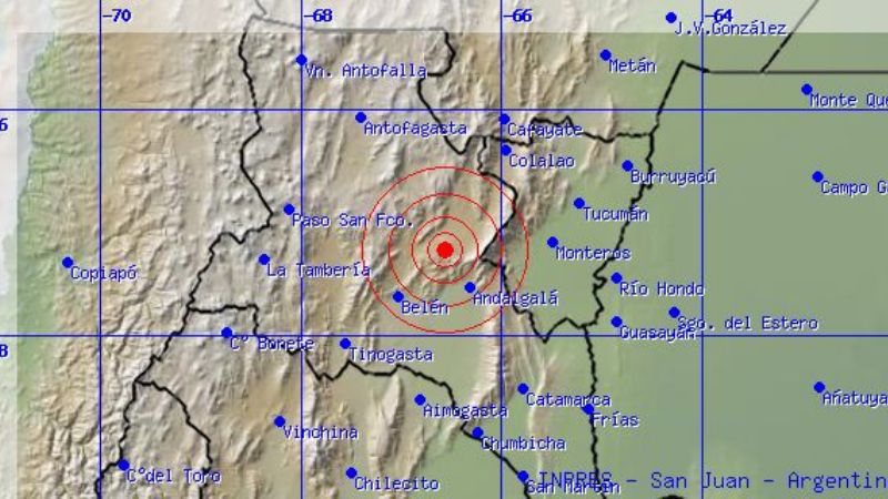 Hoy hubo dos temblores en Catamarca