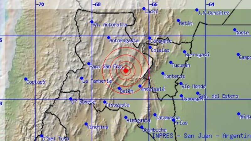 Hoy hubo dos temblores en Catamarca